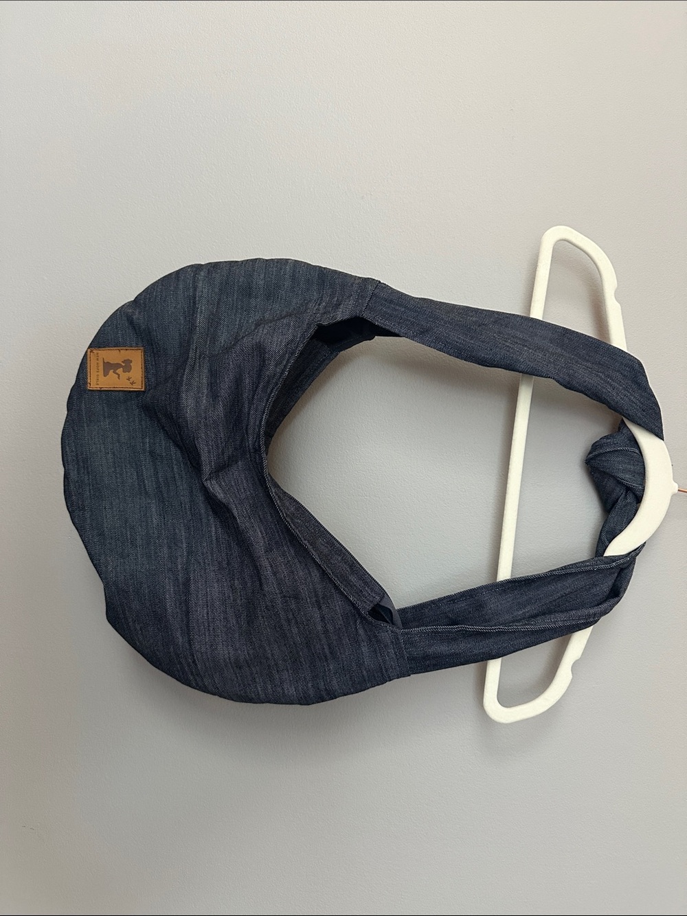 Denim-Style Navy Shoulder Bag - Unbranded